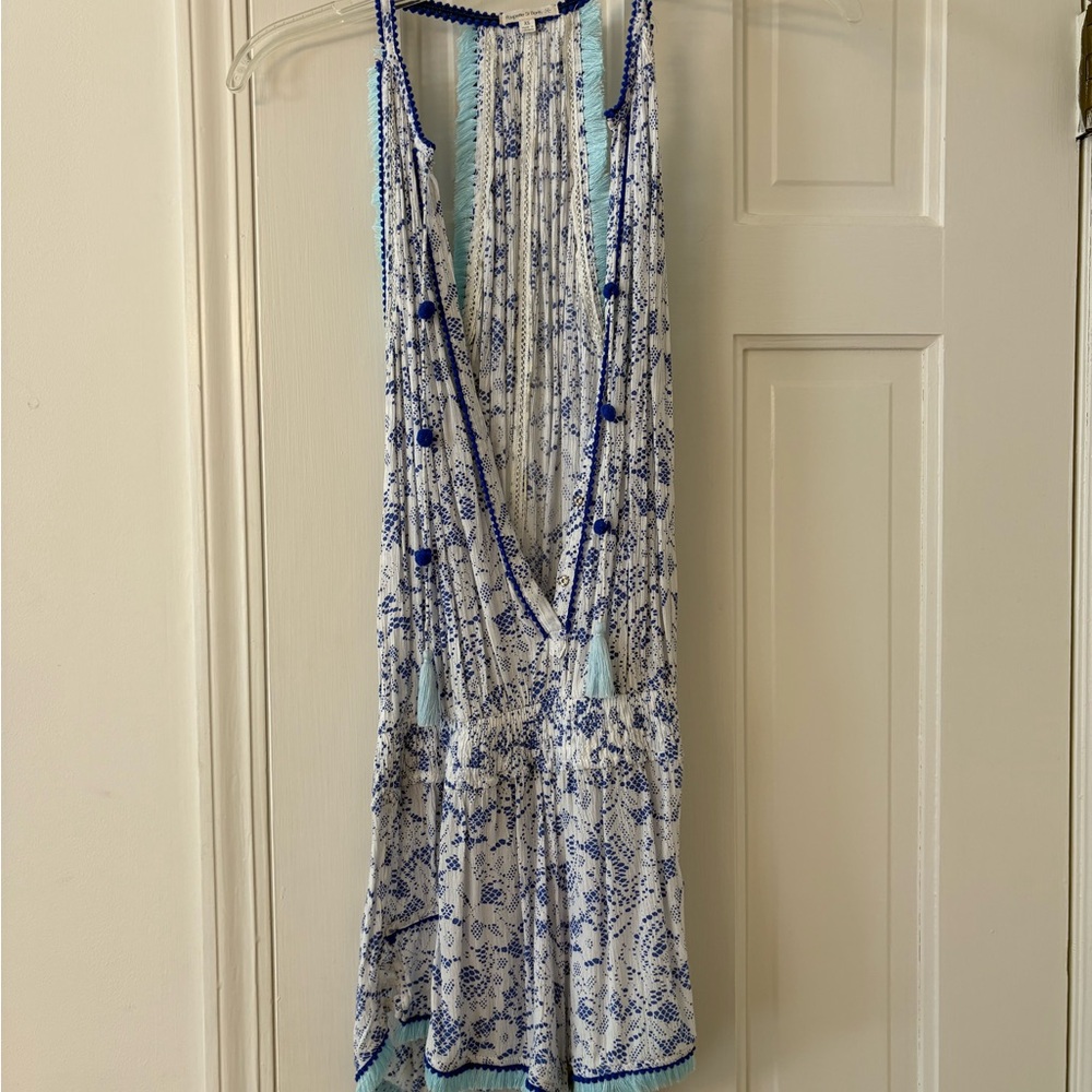 Operate St Barth Blue and White Romper
